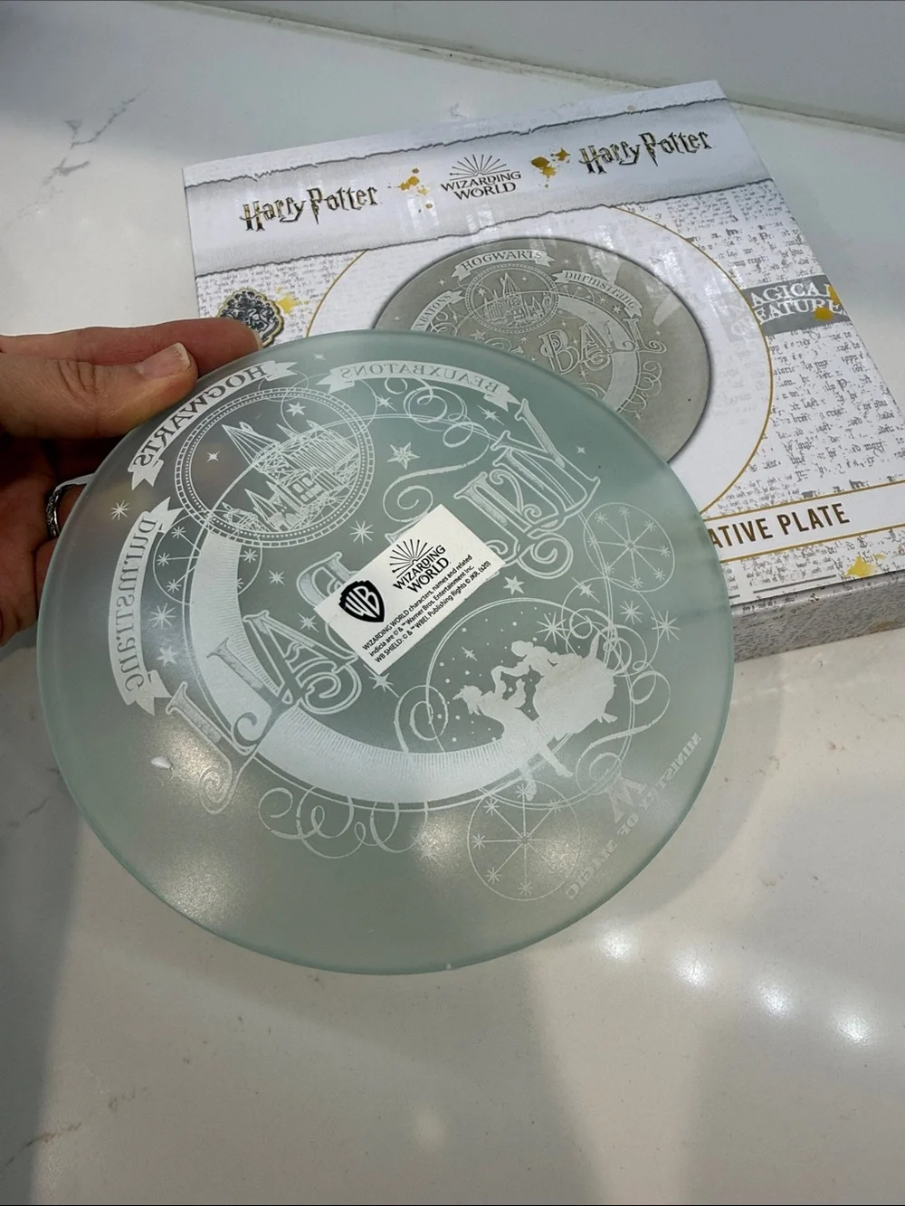 Harry Potter Yule Ball Etched Commemorative Plate - Silver